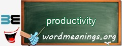 WordMeaning blackboard for productivity